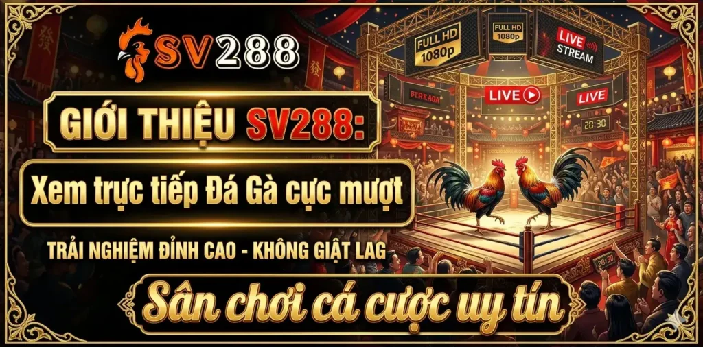 Giới thiệu SV288: Xem trực tiếp Đá Gà cực mượt - Sân chơi cá cược uy tín