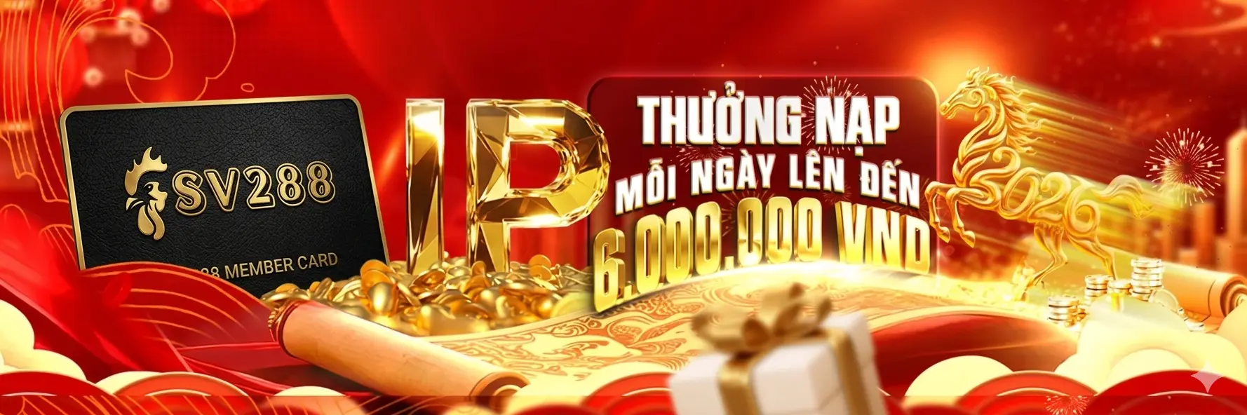 Trang chủ 15 Khuyến mãi SV288: VIP thưởng nạp mỗi ngày lên đến 6,000,000 VND